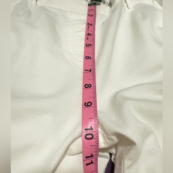 Ann Taylor White Paper Bag Waist Capri Pants Size 8 with Belt - Picture 12 of 12